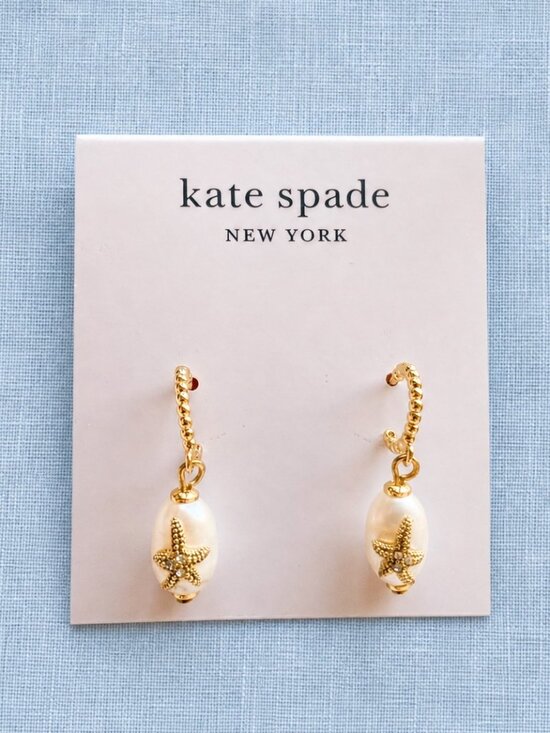 kate spade Jewelry - kate spade sea star pearl drop earrings